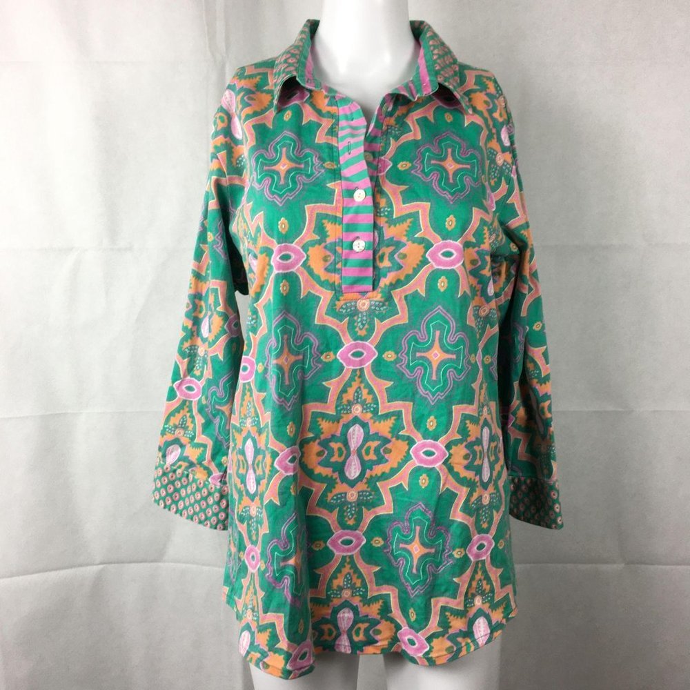 Gretchen Scott Cotton Popover Top Sz XL